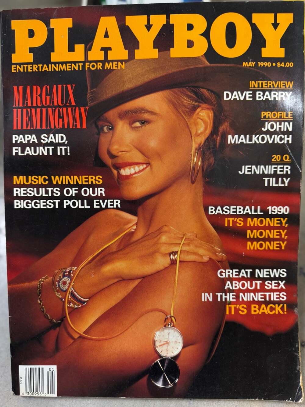 Playboy Magazine May 1990 Margaux Hemingway Dave Barry John Malkovich